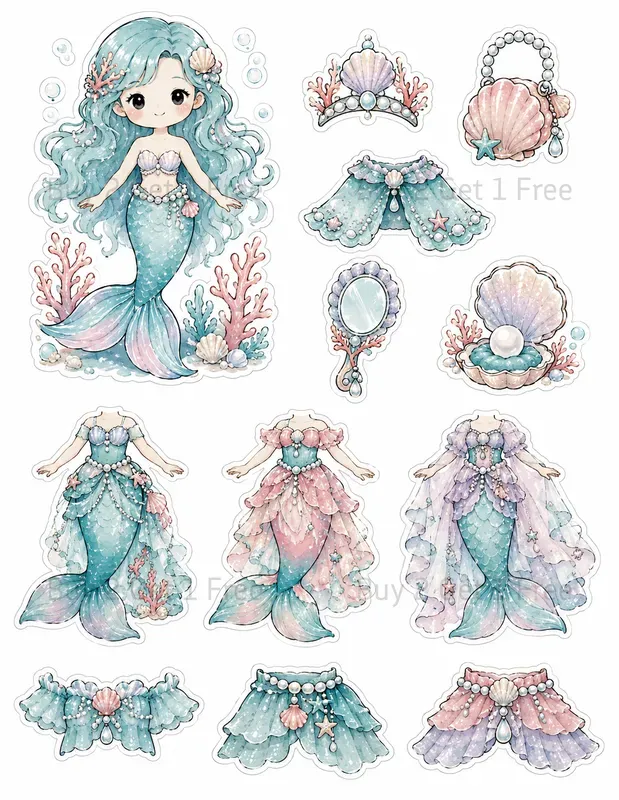 Dressup Character Fussycut Sheets