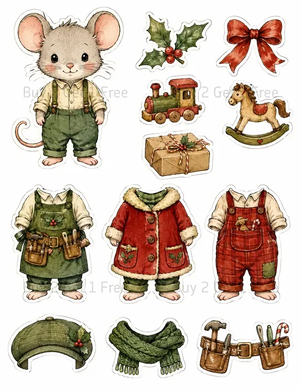 Dressup Character Fussycut Sheets