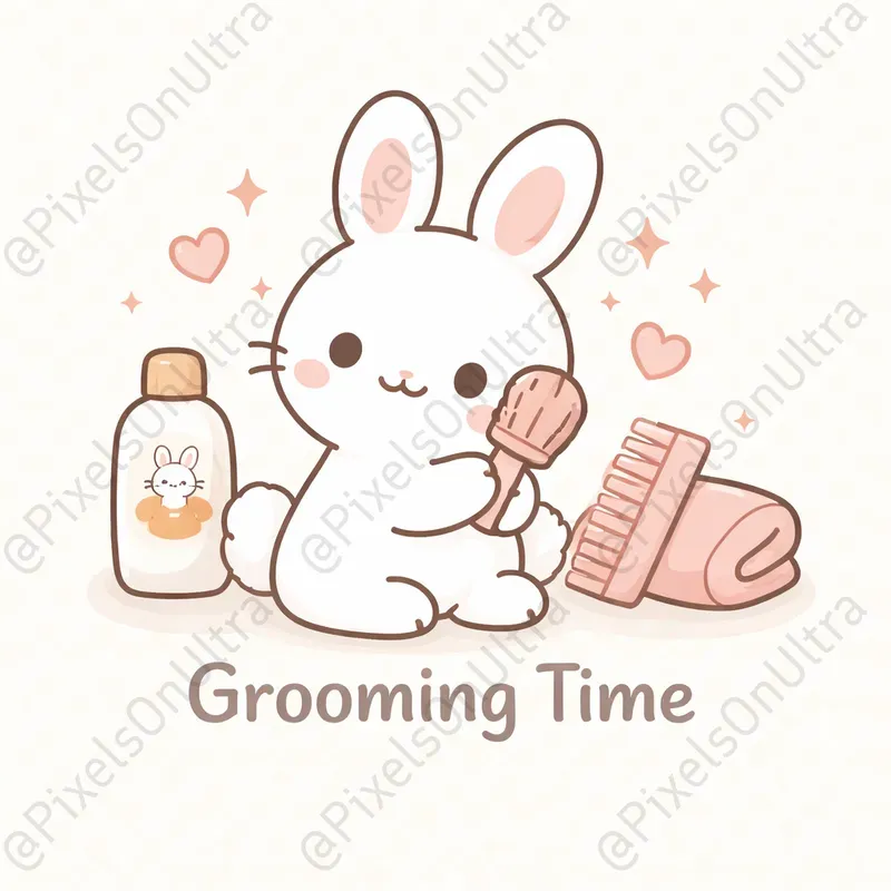 Cute Pet Care Routine Icons