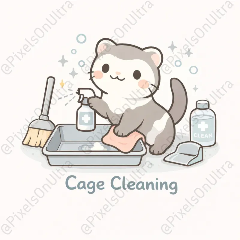 Cute Pet Care Routine Icons