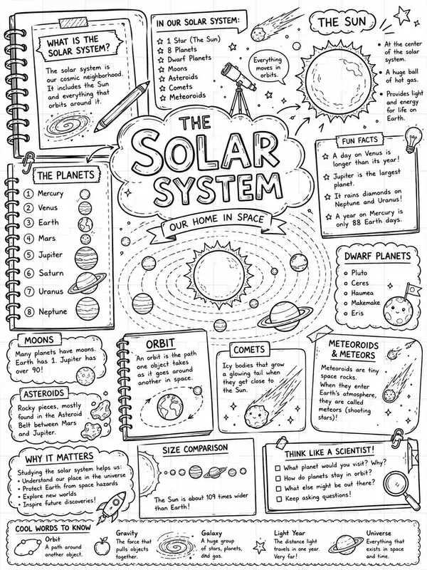 Educational Doodle Infographic Pages