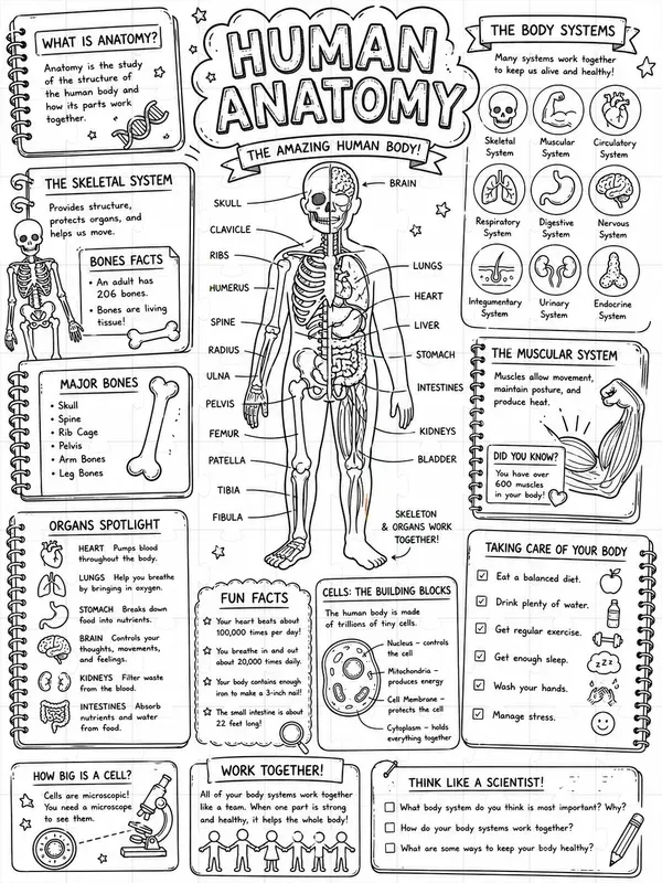 Educational Doodle Infographic Pages