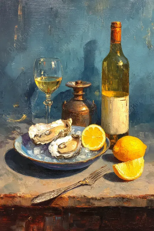 Luxury Dining Impasto Still Lifes