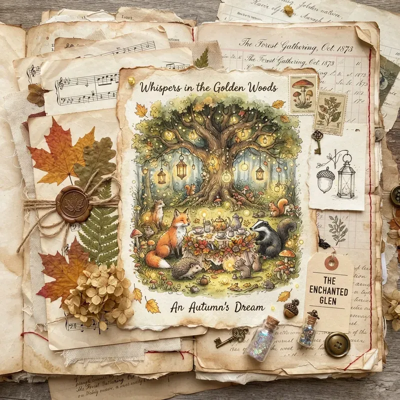 Fairy Tale Autumn Junk Journal Pages
