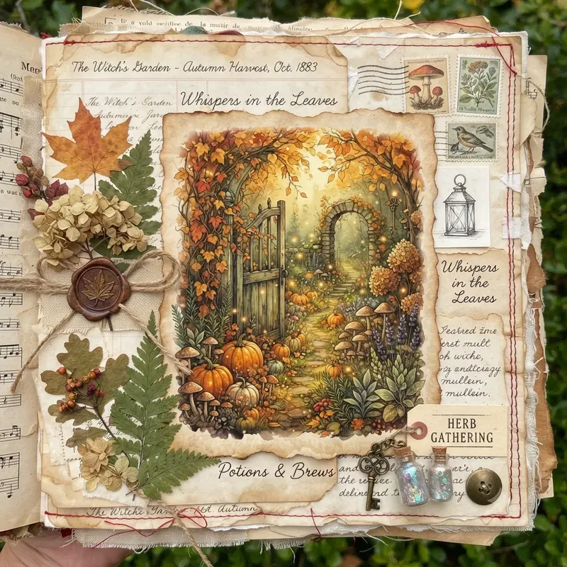 Fairy Tale Autumn Junk Journal Pages