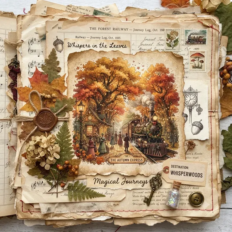 Fairy Tale Autumn Junk Journal Pages