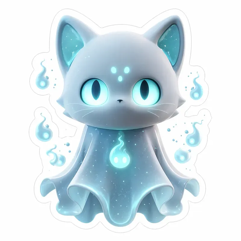 3D Ghost Animal Icon Twitch Emotes