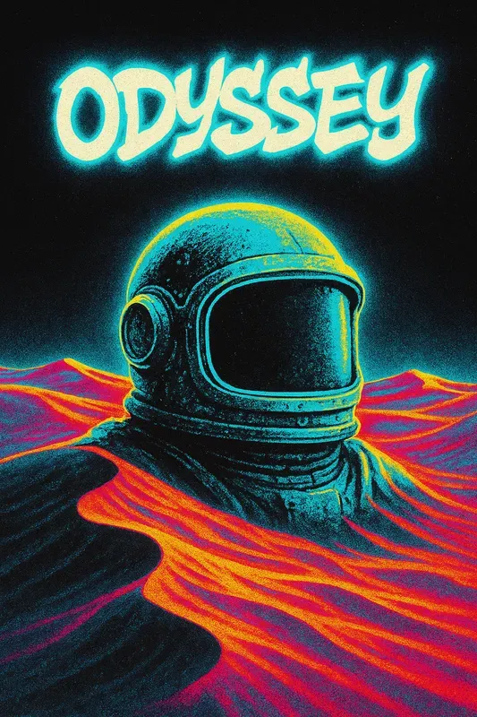 Retro 80s Neon Glow Posters