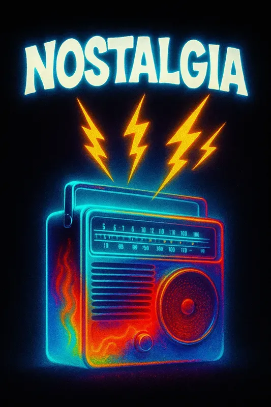 Retro 80s Neon Glow Posters