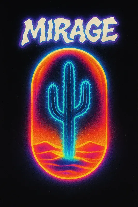 Retro 80s Neon Glow Posters