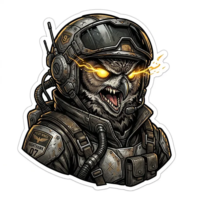 Grumpy Tactical Animal Stickers