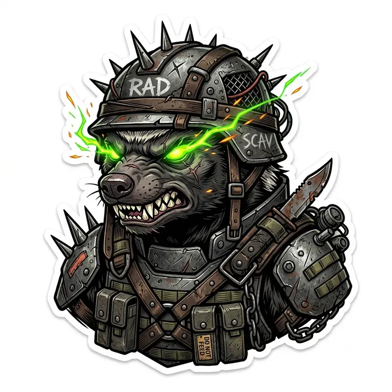 Grumpy Tactical Animal Stickers