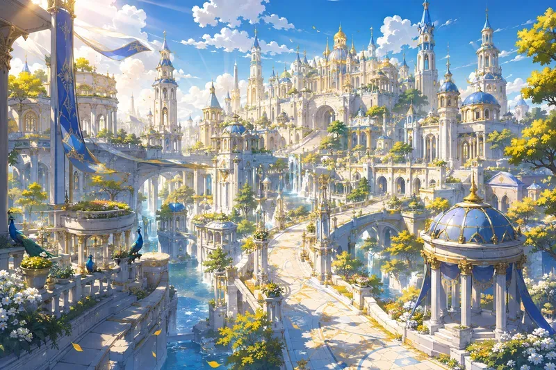Fairy Tale Palaces Kingdoms Anime Art