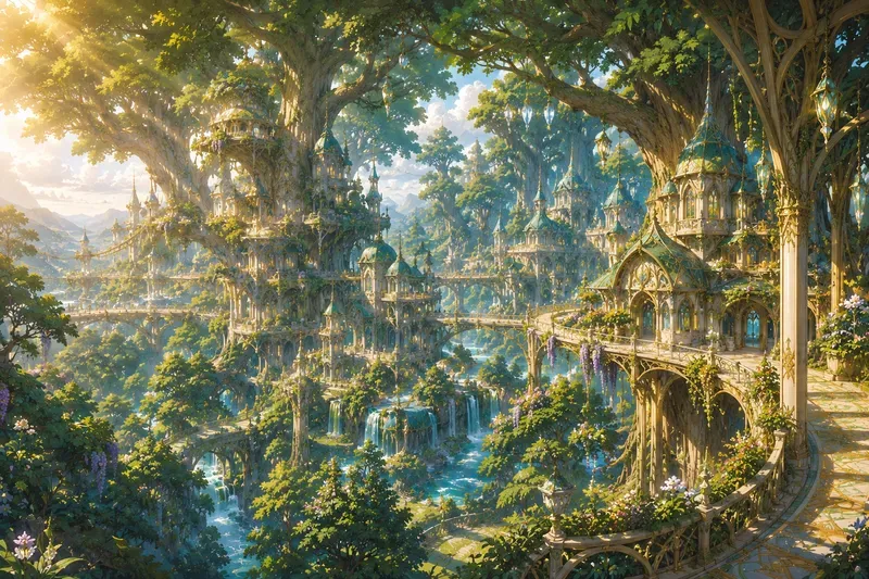 Fairy Tale Palaces Kingdoms Anime Art