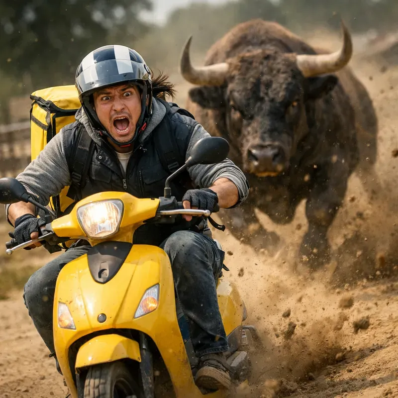 Cinematic Animal Chase Photos