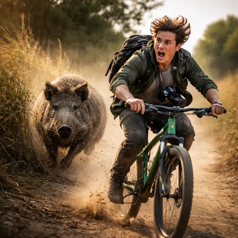 Cinematic Animal Chase Photos