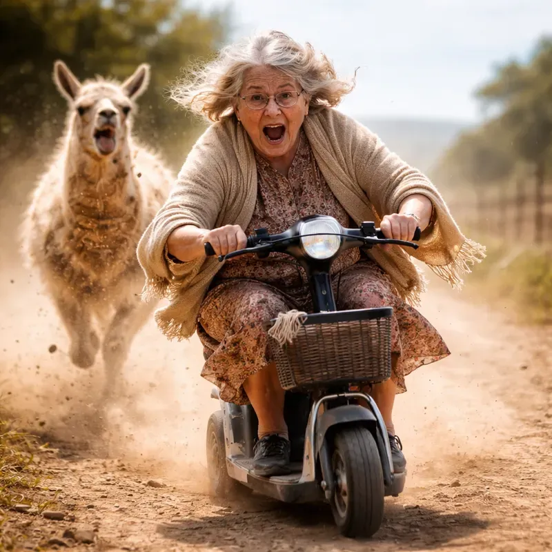 Cinematic Animal Chase Photos