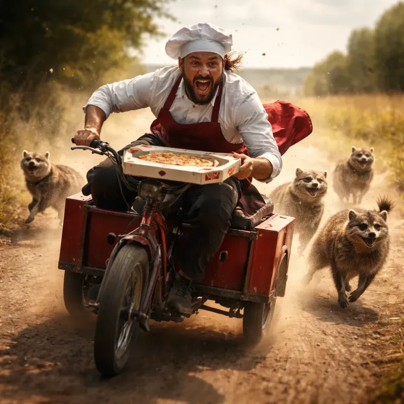 Cinematic Animal Chase Photos