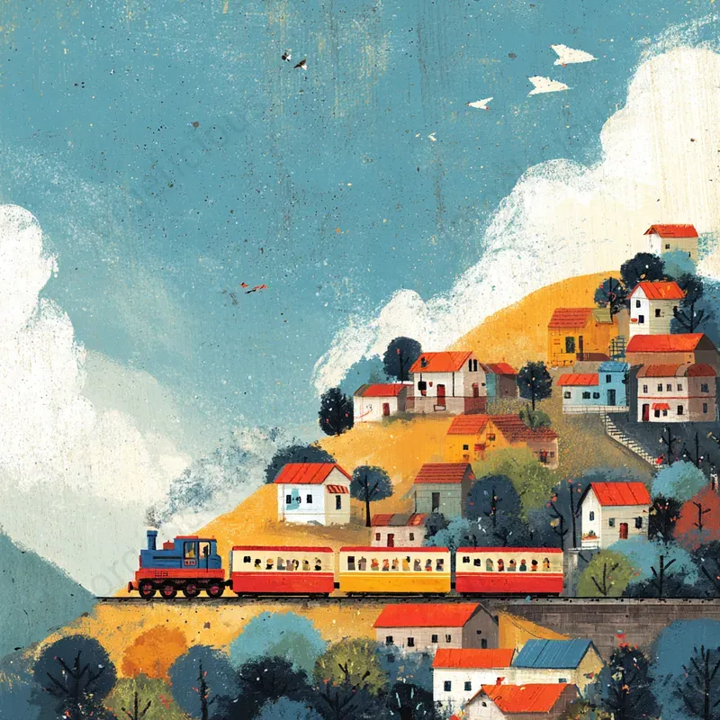 Bright Storybook Print Scenes