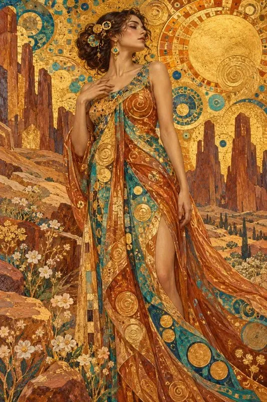 Golden Art Nouveau Muses