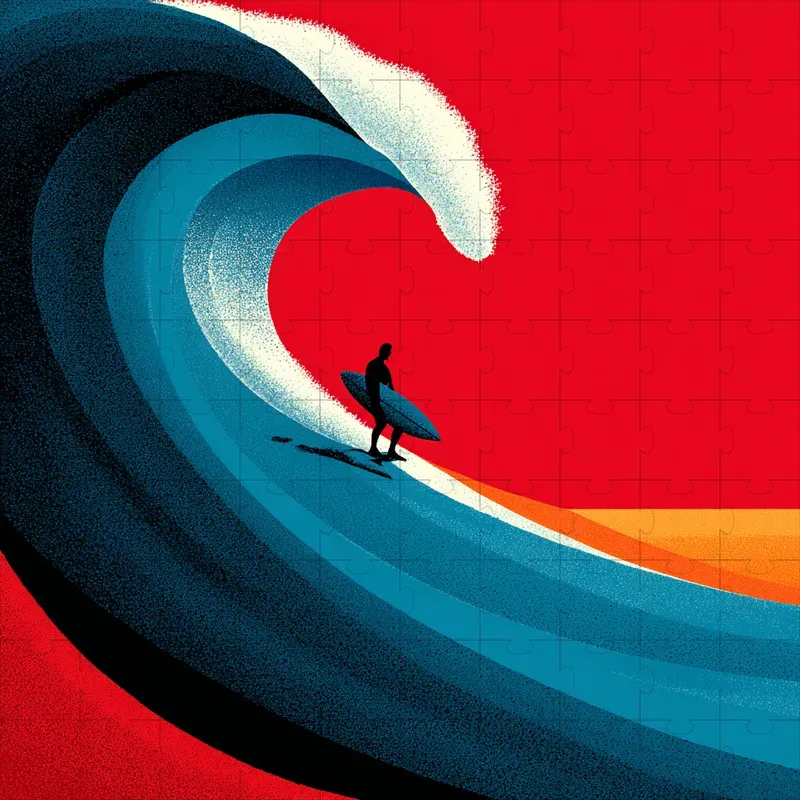 Screenprint Grain Bold Poster Art