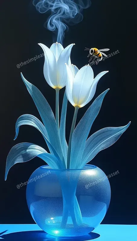 Ethereal Glass And Steam Nature Sculptures