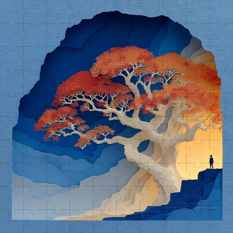 Papercut Sunlit Diorama Craft Art