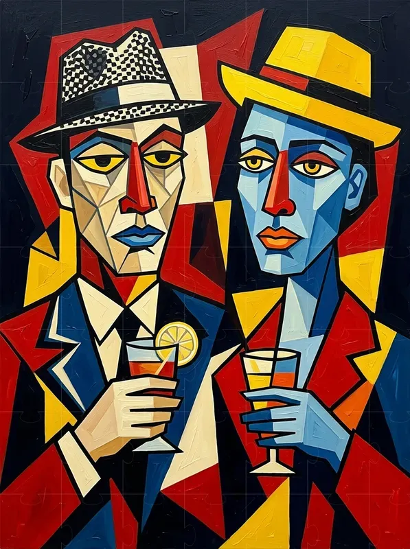 Cubist Character Scenes