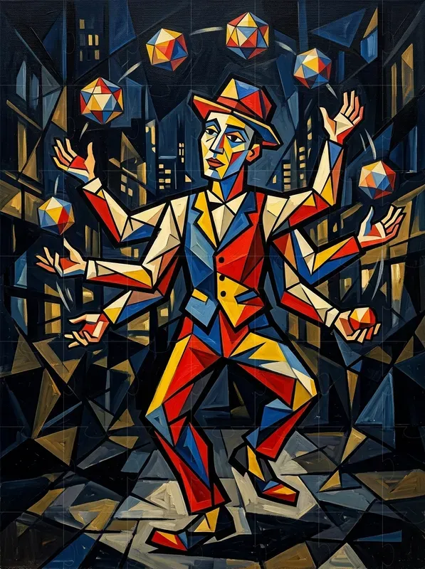 Cubist Character Scenes