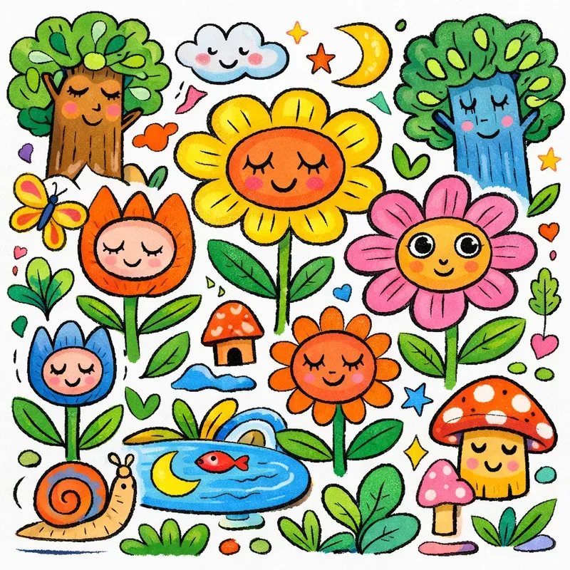 Naive Doodle Graffiti Art