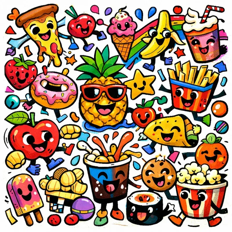 Naive Doodle Graffiti Art