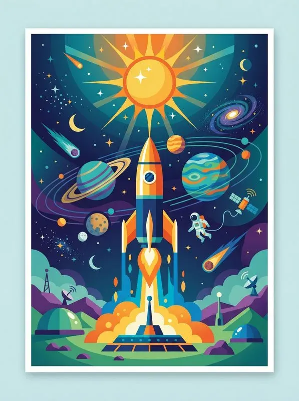 Flat Poster Scene Generator