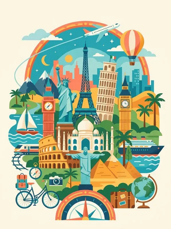 Flat Poster Scene Generator