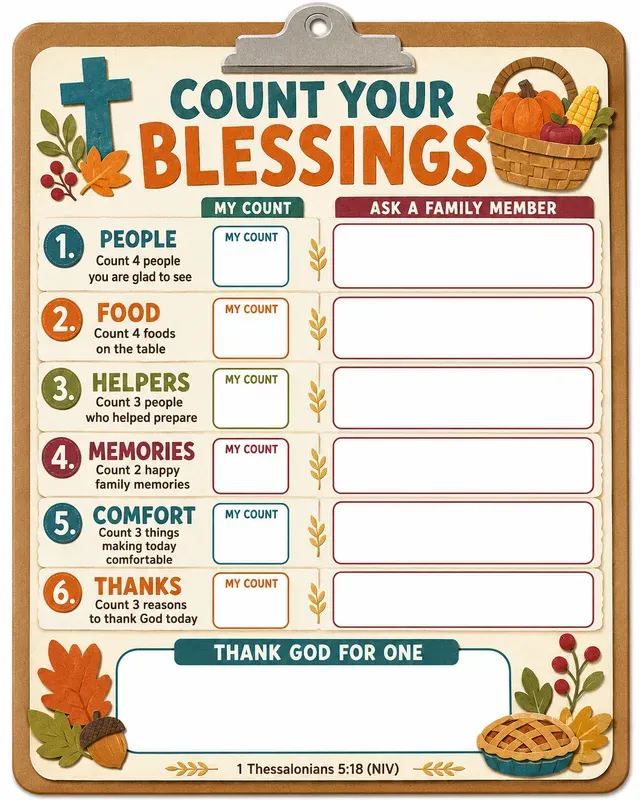 Christian Gratitude Count Kits