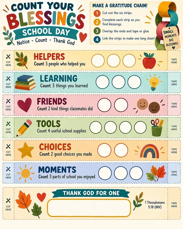 Christian Gratitude Count Kits