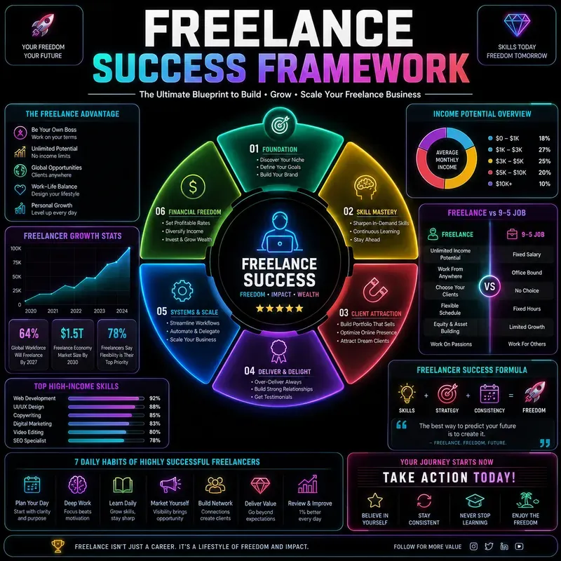 Neon Infographic Poster Creators