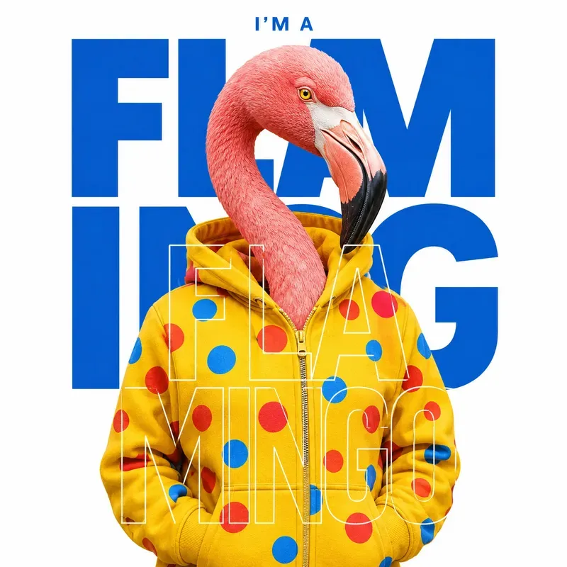 Playful Animal Typography Portrait Art