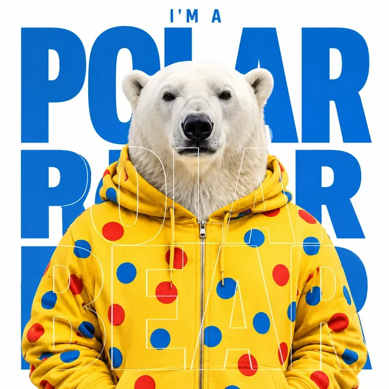 Playful Animal Typography Portrait Art