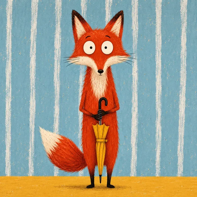 Quirky Animal Storybook Art