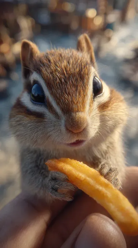 Realistic Animals Being Handed Food