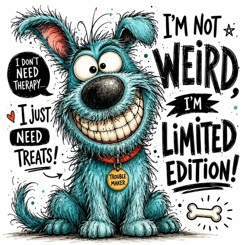 Funny Doodle Dog Characters