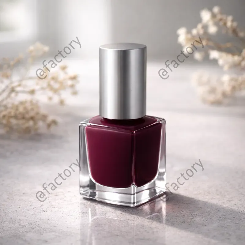 Premium Ruby Red Nail Polish Bottles