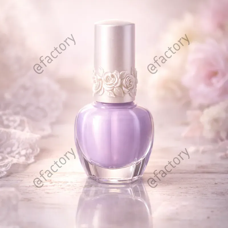 Premium Ruby Red Nail Polish Bottles