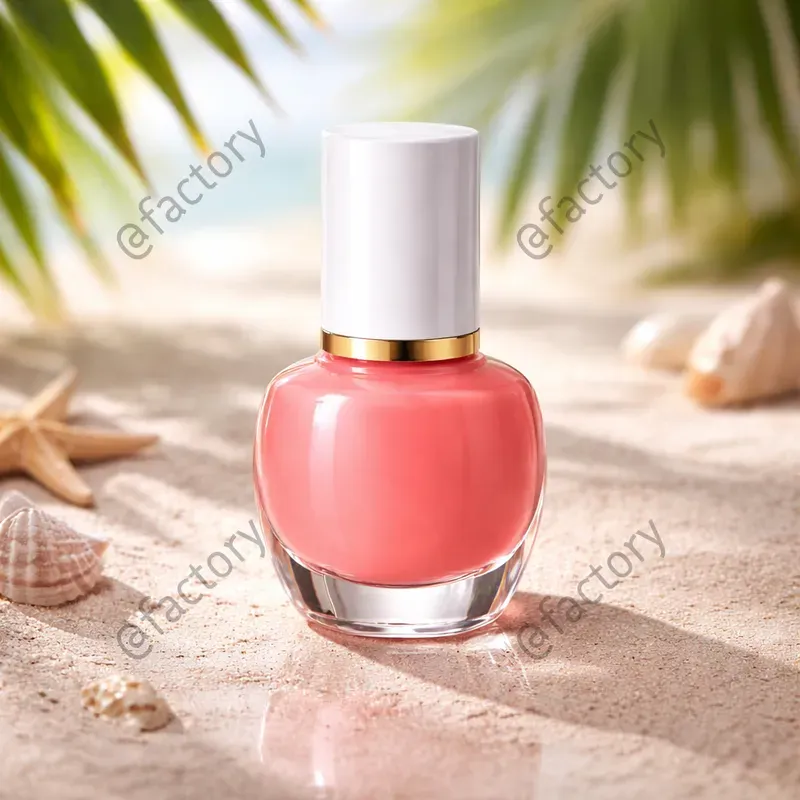 Premium Ruby Red Nail Polish Bottles