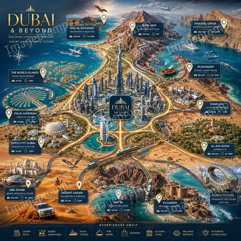 Illustrated Travel Map Poster Style