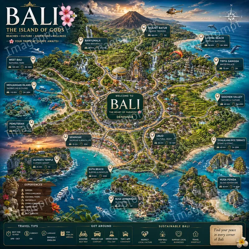 Illustrated Travel Map Poster Style