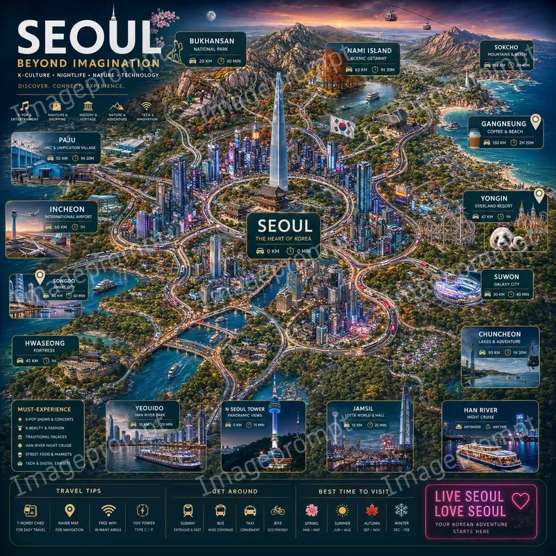 Illustrated Travel Map Poster Style