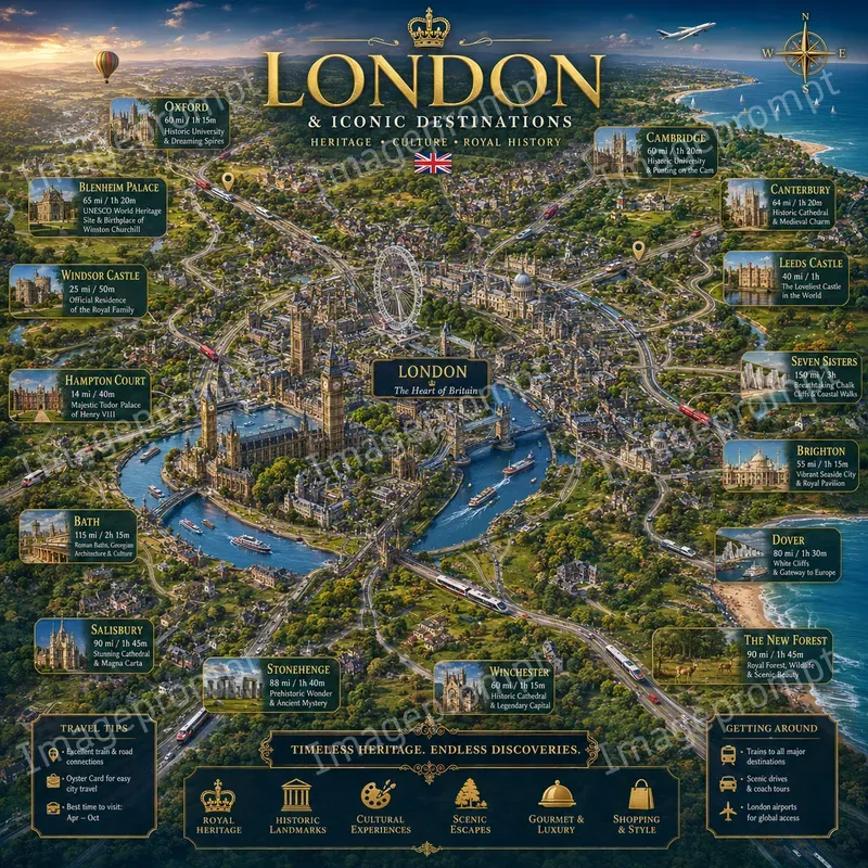 Illustrated Travel Map Poster Style