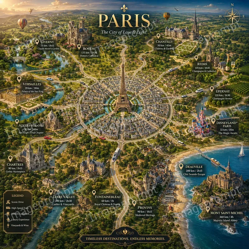 Illustrated Travel Map Poster Style