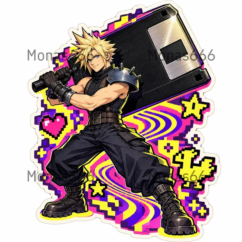 Psychedelic Akibapunk Game Stickers